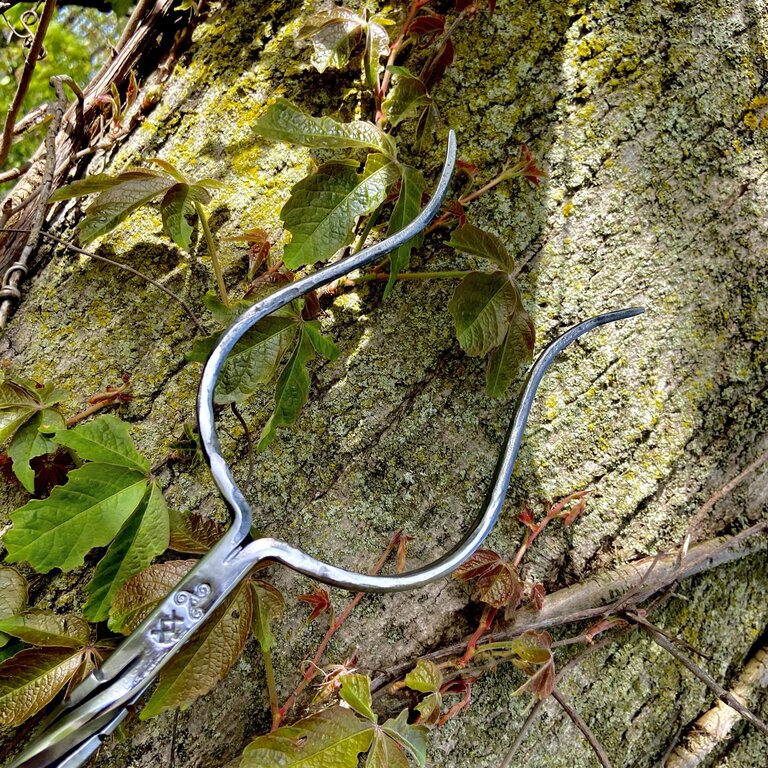 Luna Ignis Luna Ignis Hand Forged Iron Stang With Staircase Twist and eye.