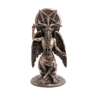 Luna Ignis Statue of Baphomet Sitting on Globe (8.5in) Luna Ignis Statue of Baphomet Sitting on Globe (8.5in)