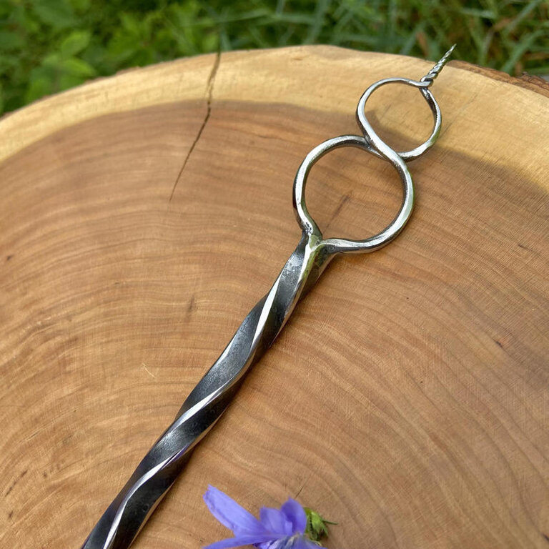 Luna Ignis Artisan Iron Wand with infinity loop
