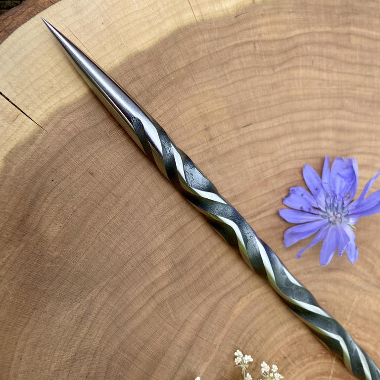 Luna Ignis Artisan Iron Wand with infinity loop