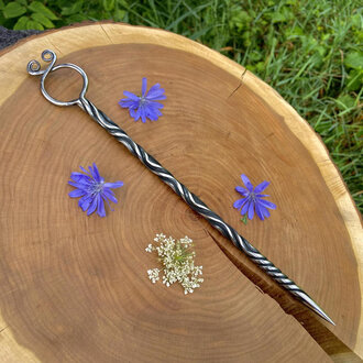 Luna Ignis Artisan Iron Wand with Troll Cross Luna Ignis Artisan Iron Wand with Troll Cross