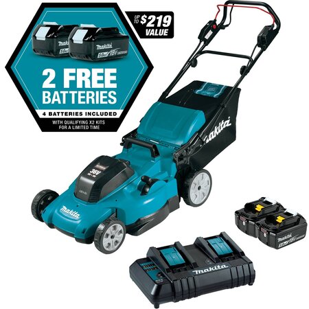 36V (18V X2) LXT® 21" SELF-PROPELLED LAWN MOWER KIT W/ 4 BATTERIES (5.0Ah)