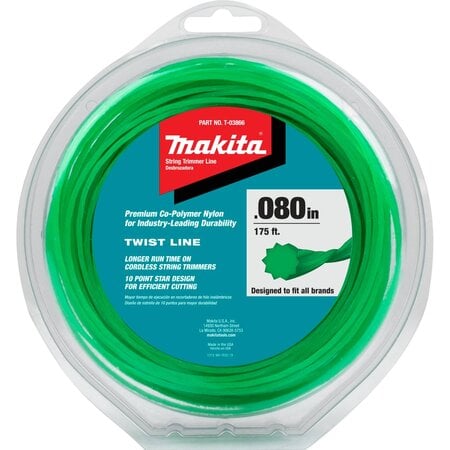 TWISTED TRIMMER LINE, 0.080”, GREEN, 175’, 1/2 LBS.