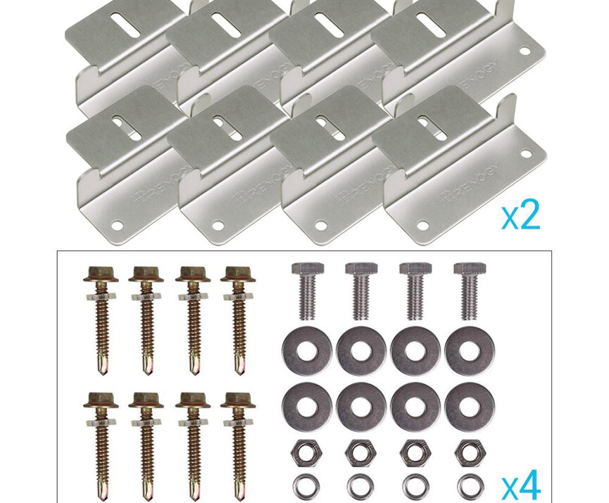 RENOGY Solar Panel Mounting Z Bracket -- Set of 4