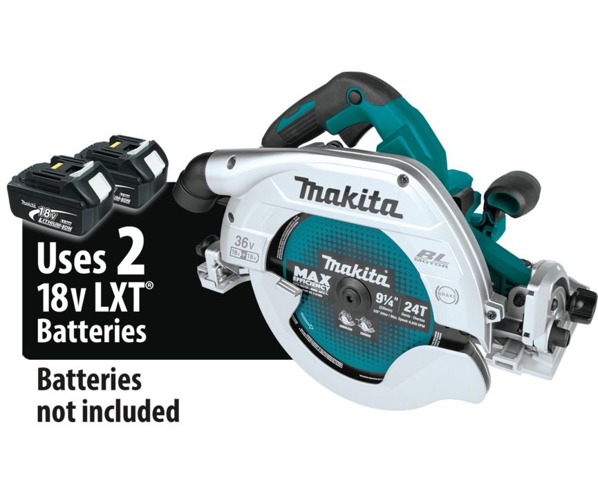 36V (18V X2) LXT® BRUSHLESS 9‑1/4” CIRCULAR SAW WITH GUIDE RAIL COMPATIBLE BASE, AWS® CAPABLE, TOOL ONLY