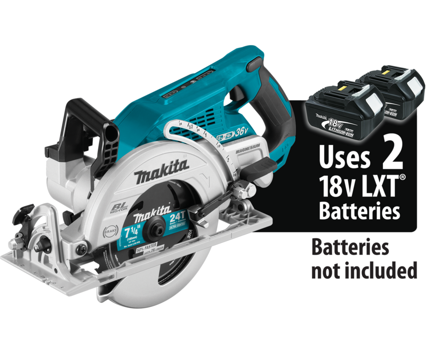36V (18V X2) REAR HANDLE 7‐1/4" CIRCULAR SAW, BLADE LEFT (TOOL ONLY)