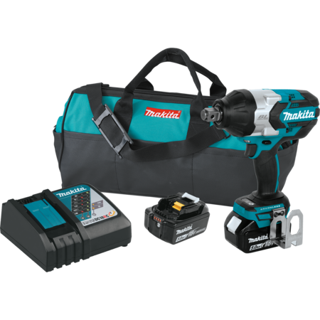 18V HIGH‐TORQUE 3/4" SQ. DRIVE IMPACT WRENCH KIT W/ FRICTION RING ANVIL, (5.0Ah)