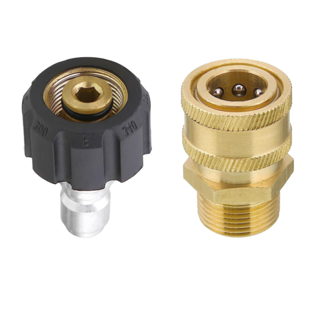 M22 FEMALE TO 3/8" MALE QUICK-CONNECT CONNECTOR