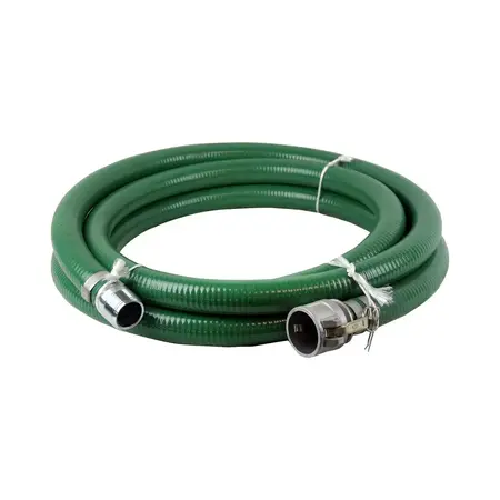 20' GREEN PVC WATER SUCTION HOSE ASSEMBLY