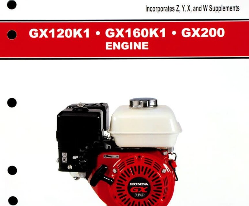 HONDA GX120K1, GX160K1, GX200 engine manual-Shop Manual