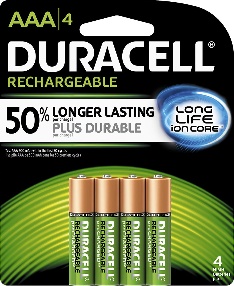 DURACELL DURACELL AAA RECHARGEABLE BATTERY 4 PACK The Battery Bar