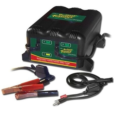 DELTRAN BATTERY TENDER 2 BANK BATTERY CHARGER AND MAINTAINER 12V 1.25A