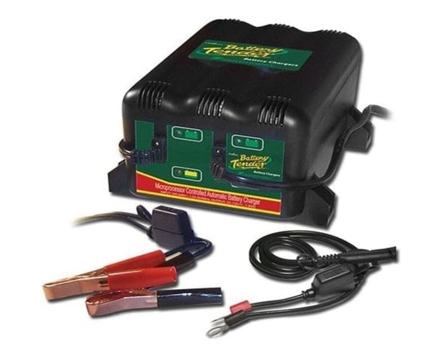DELTRAN BATTERY TENDER 2 BANK BATTERY CHARGER AND MAINTAINER 12V 1.25A