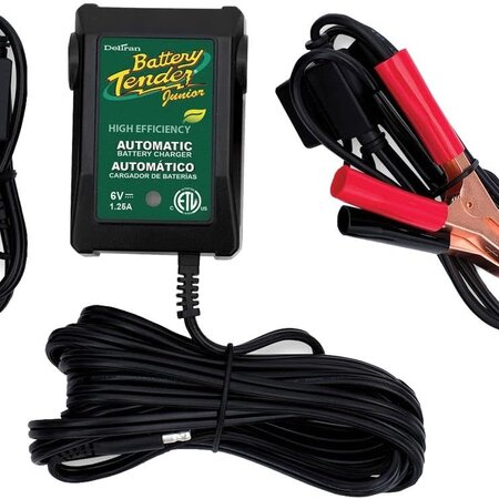 DELTRAN BATTERY TENDER JR 1.25A 6V BATTERY CHARGER AND MAINTAINER