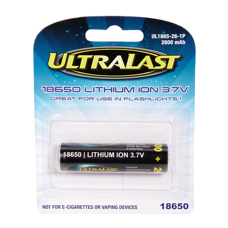 ULTRALAST 3.7V 2600 mAh LITHIUM RECHARGEABLE