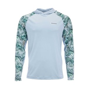 Simms SolarFlex Hoody - Print Slamdown Steel Blue