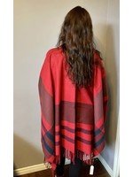 Red & Green Plaid Blanket Cape
