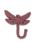 Cast Iron Dragonfly Hook Red