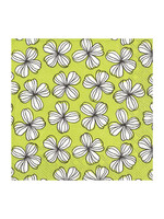 Small Graphic Flower Napkins in Lime - 20 pack