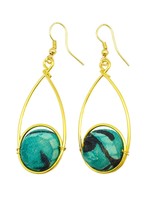 Anju Recycled Sari Wrapped Earrings