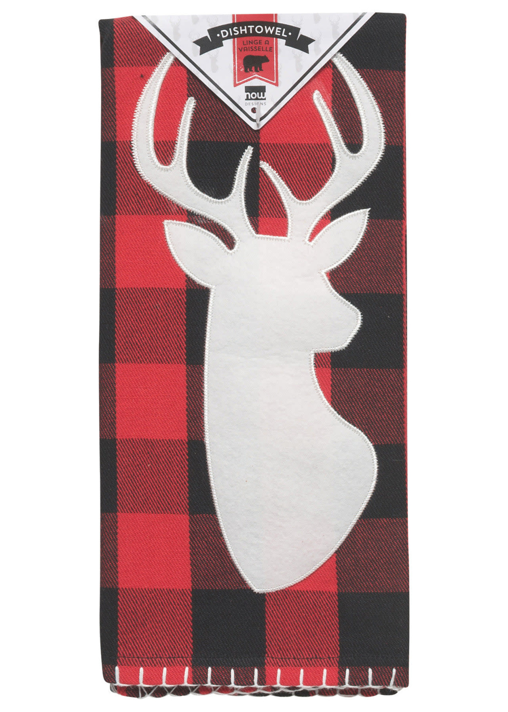 Now Designs Buffalo Check Deer Dishtowel