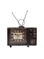Retro TV Metal Table Clock