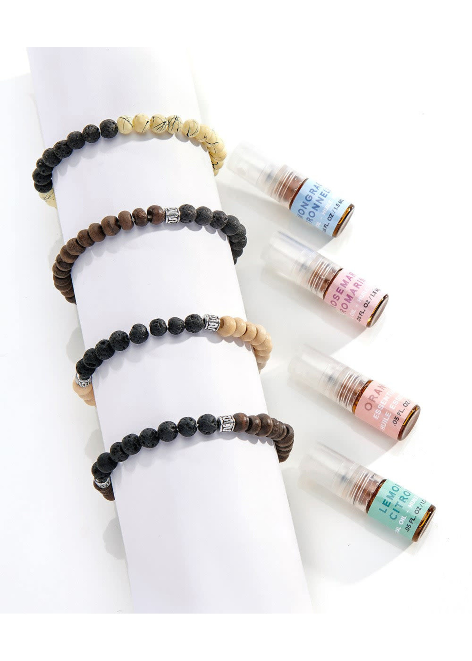 Earth Luxe Aromatherapy Bracelet & Essential Oil Set