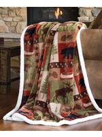 Carstens Patchwork Lodge Plush Throw