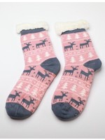 Women's Pink Moose Thermal Socks