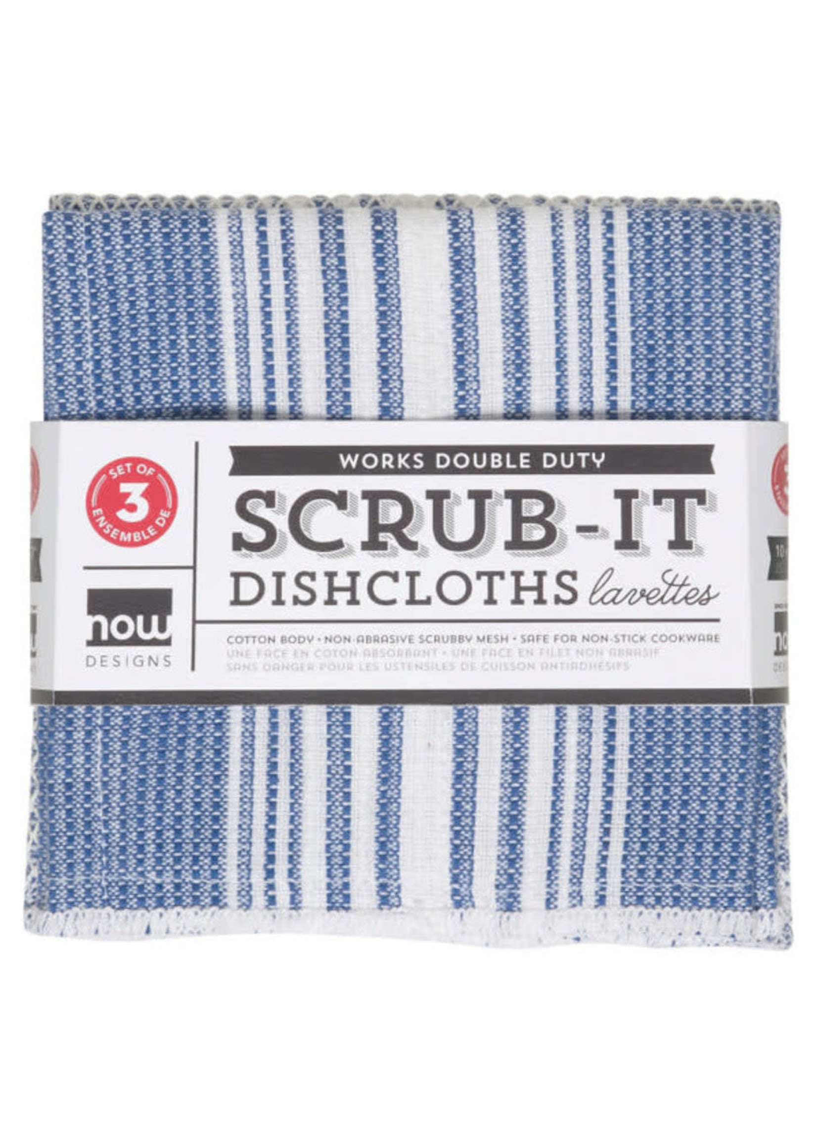 Scrub It Dishcloth Set of 3 in Royal Blue
