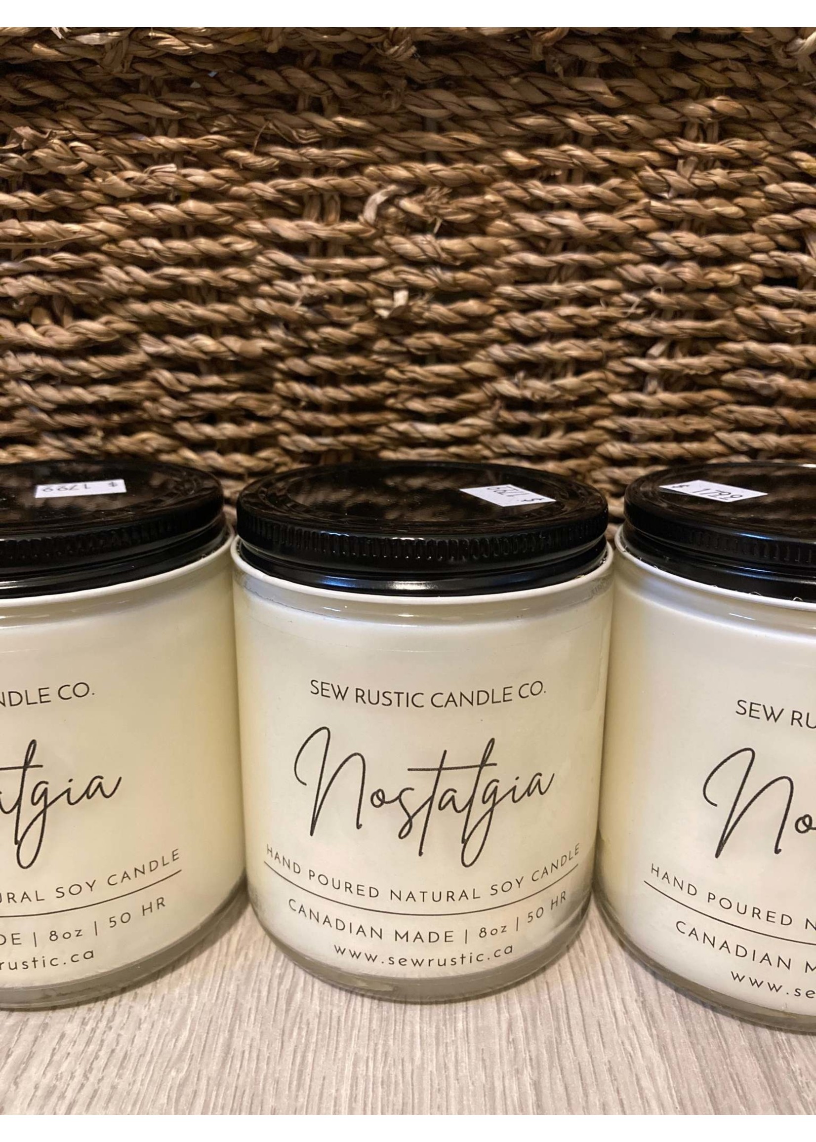 Sew Rustic Nostalgia 8oz Hand Poured Soy Candle (Store Exclusive)