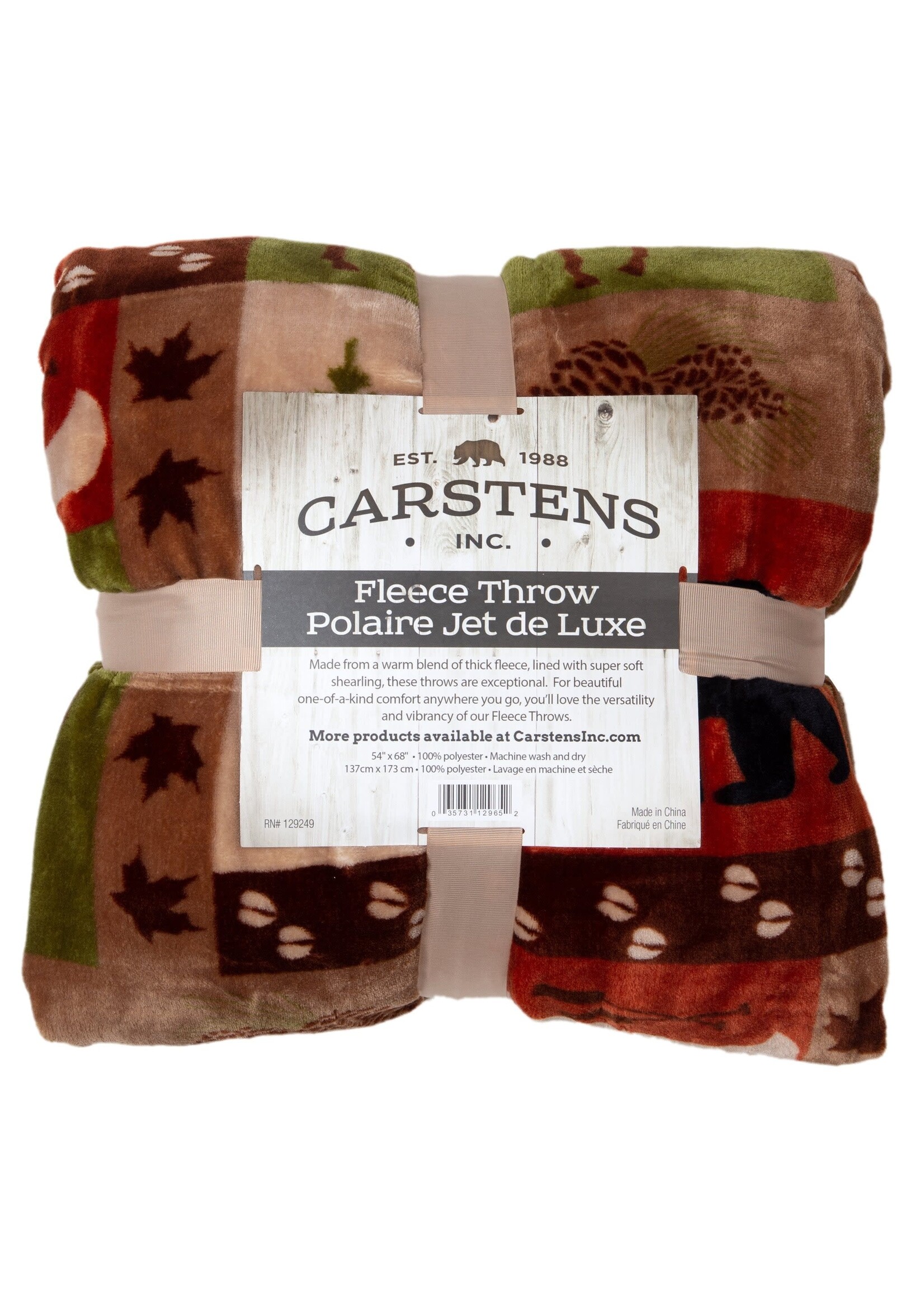 Carstens Patchwork Lodge Plush Throw