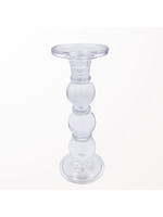 Glass Clear Candle Stick Holder 10.5"