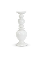 Large Shapely Pillar Holder White 14"