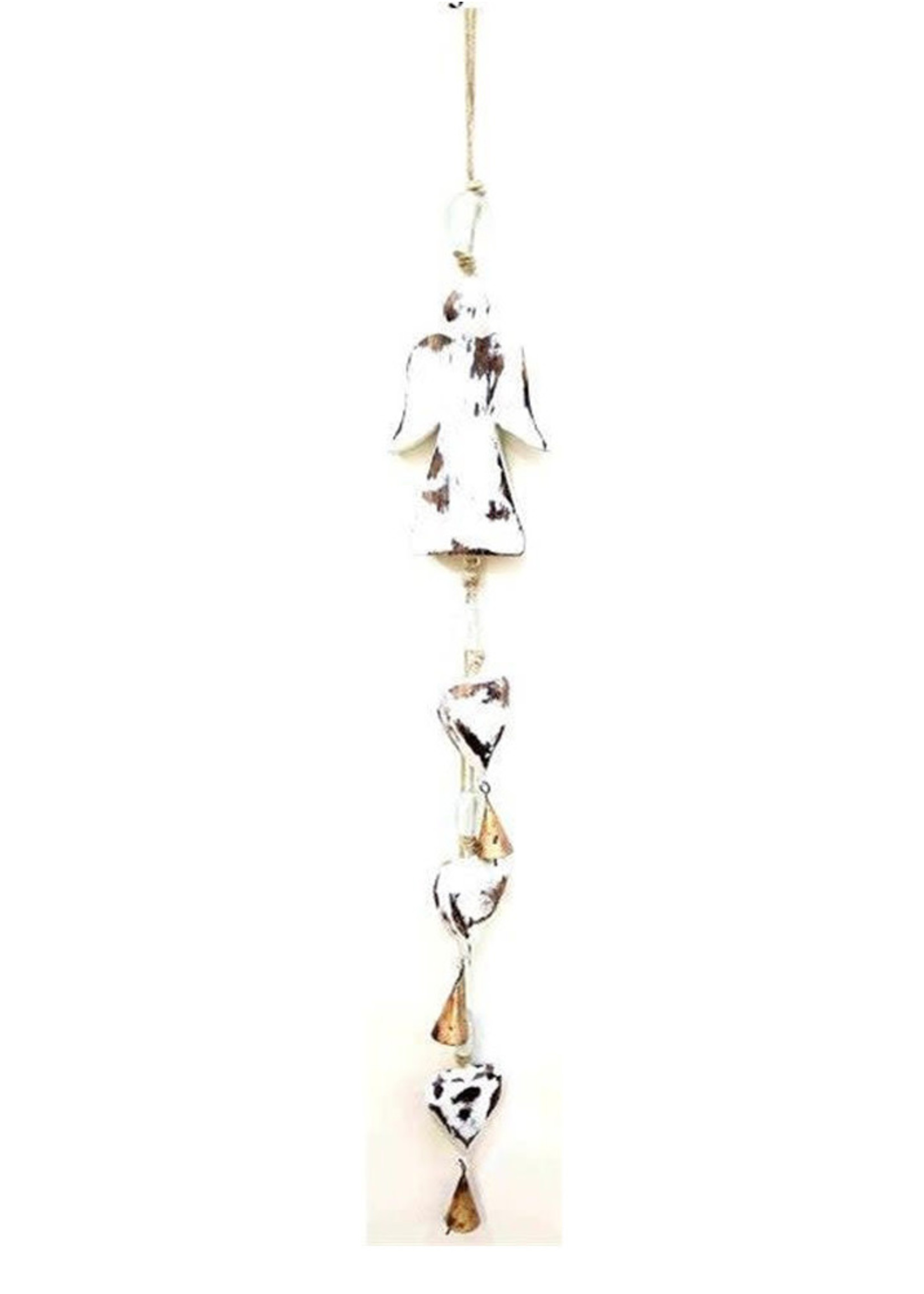 Angel & Hearts Mango Wood Bell Chime