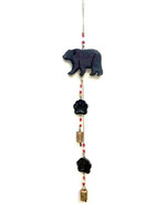 Black Bear Mango Wood Bell Chime