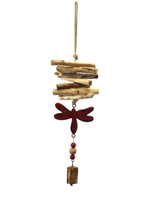 Red Dragonfly Driftwood Bell Chime