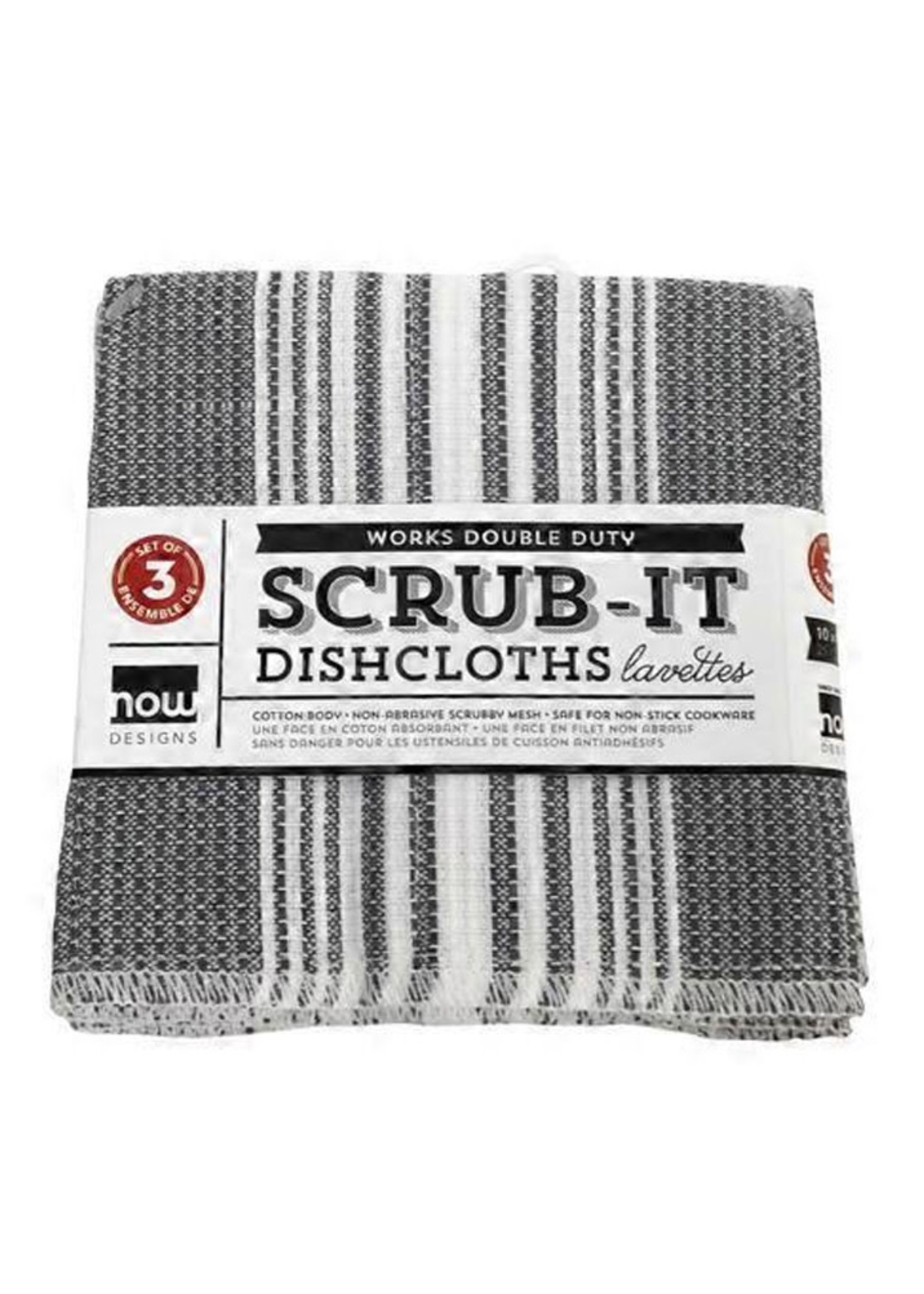 Scrub-It Dishcloth Set of 3 in London Grey