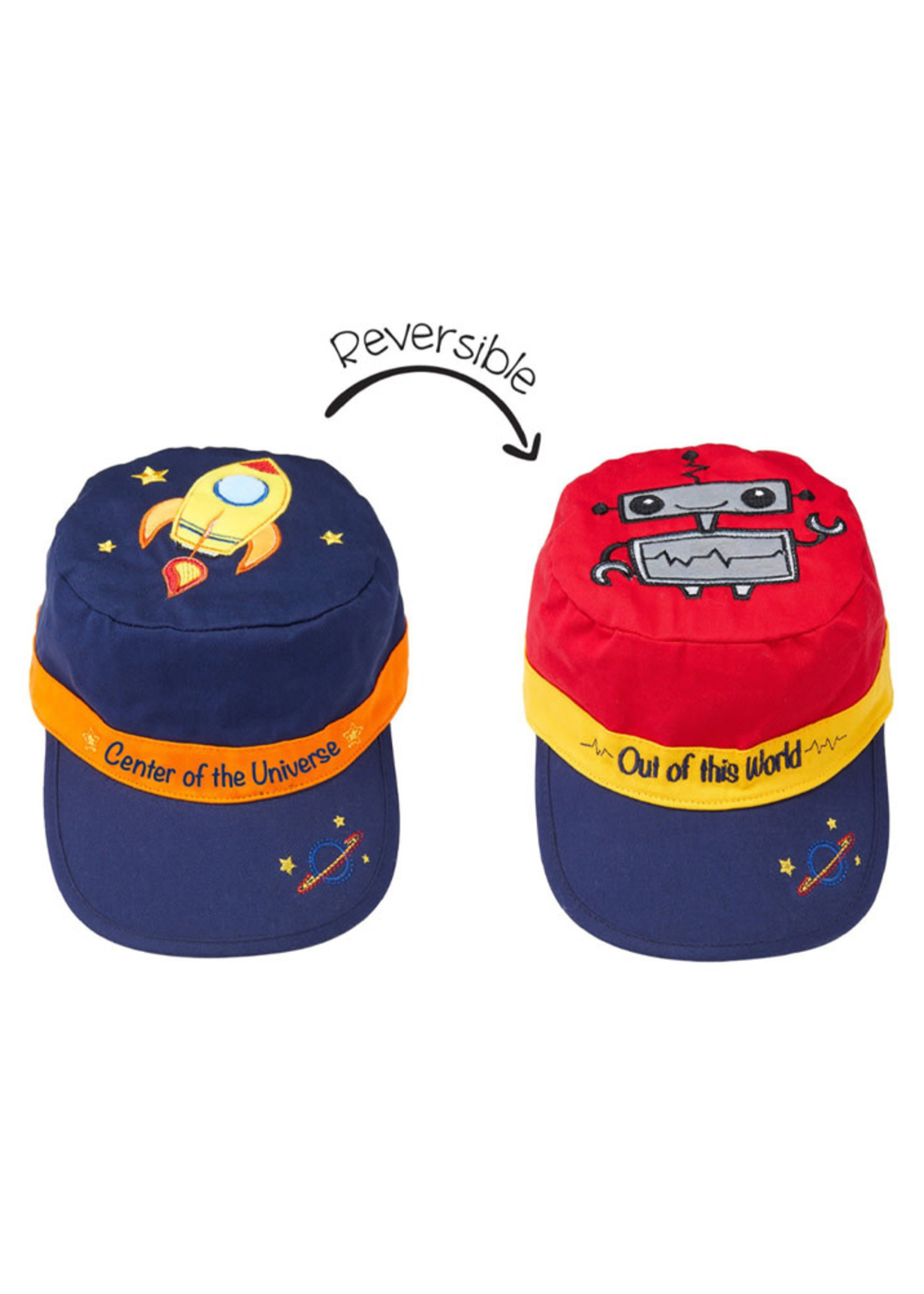 Flap Jack Kids Reversible Spaceship/Robot Kids Cap