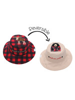 Flap Jack Kids Reversible Moose/Bear Kids Sun Hat