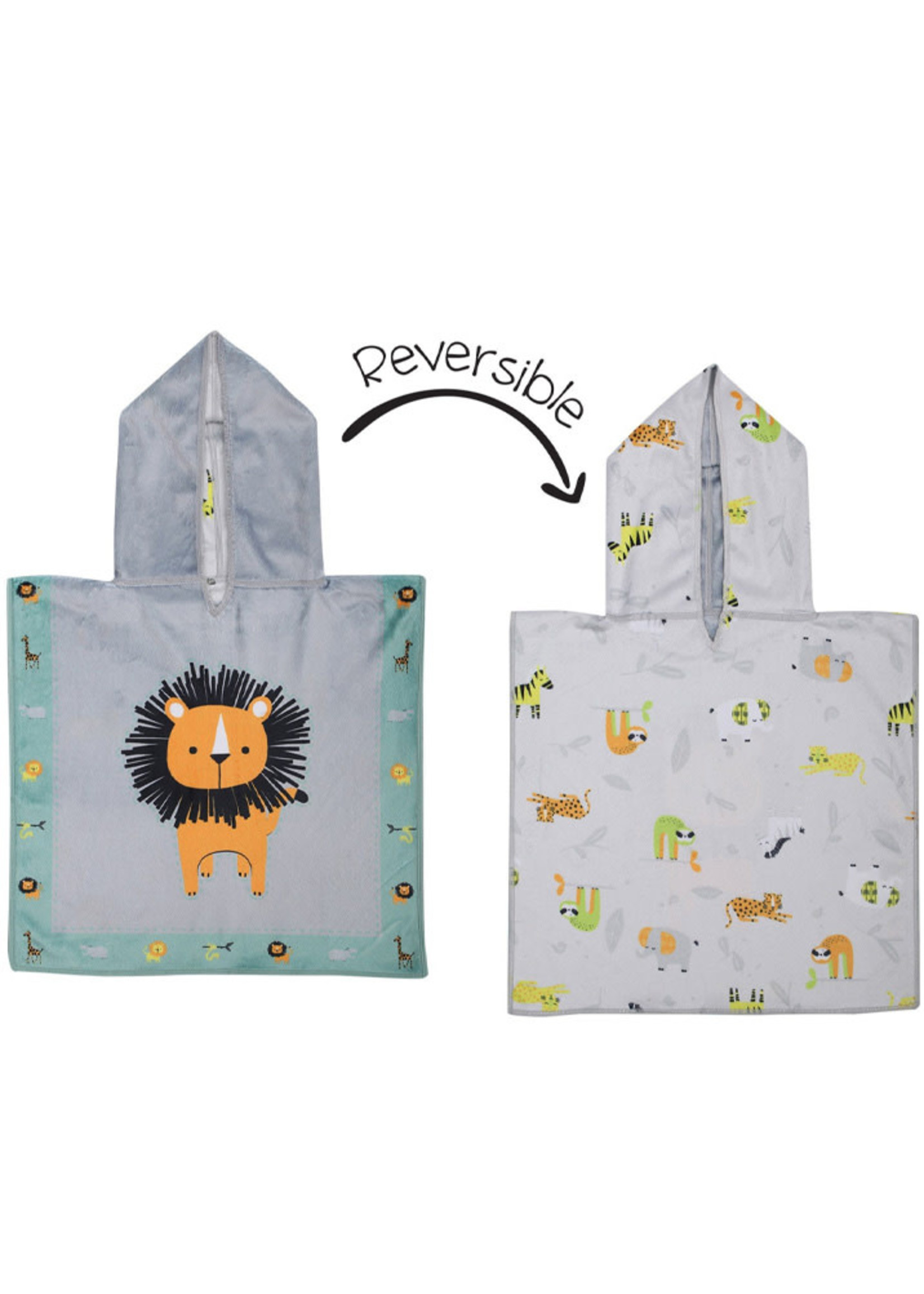 Flap Jack Kids Reversible Lion/Zoo Baby Cover Up