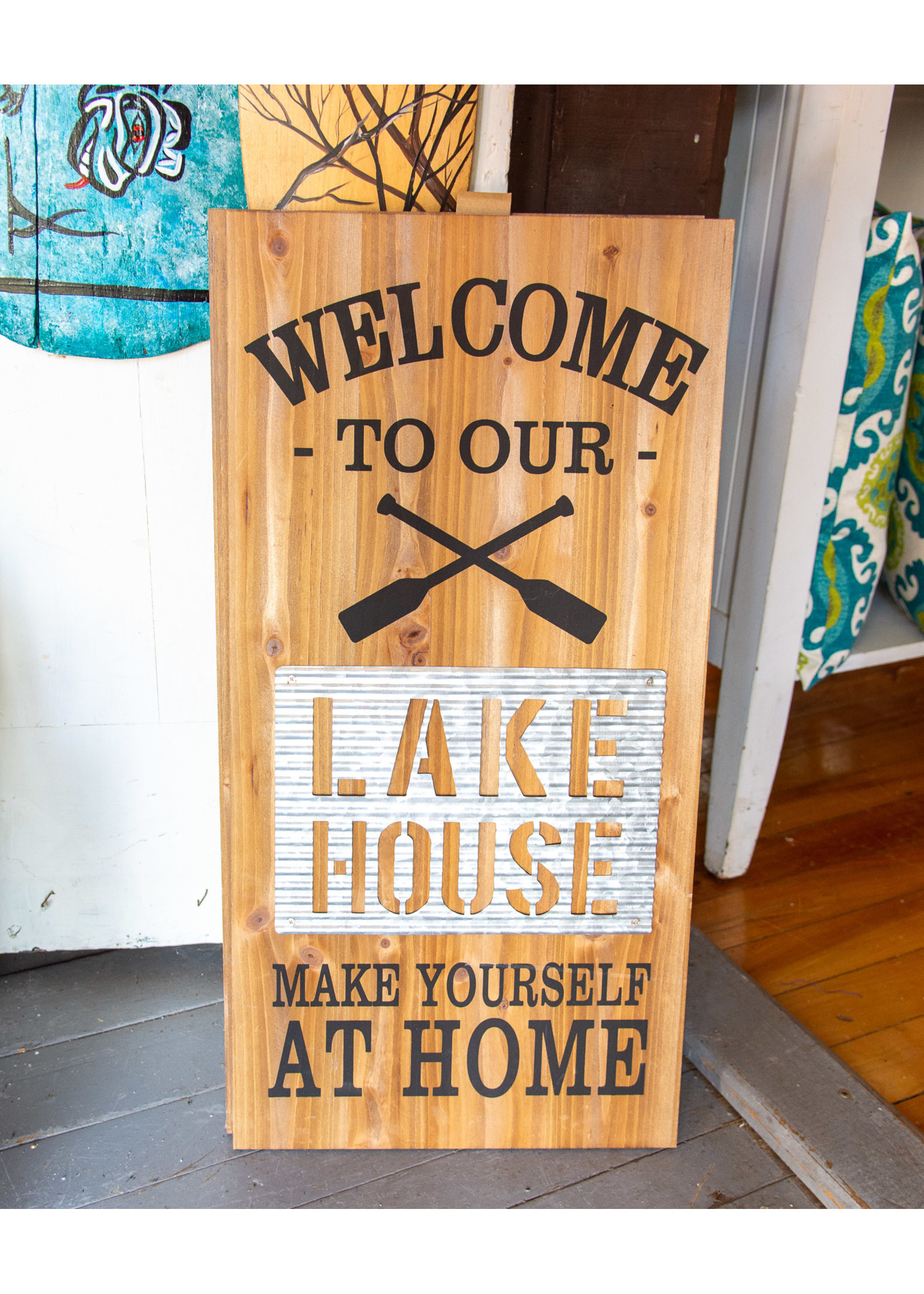 Welcome to Our Lake House 23" Sign