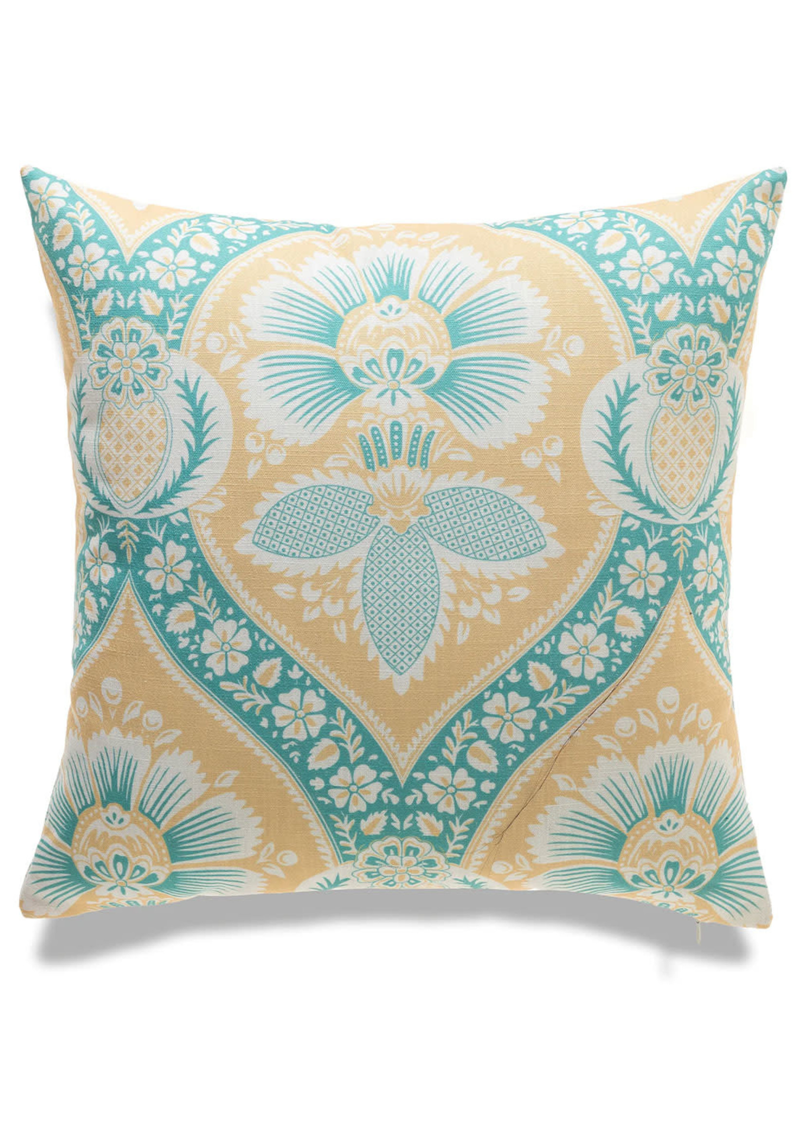 Floral Prints - Florence Throw Pillow 20x20 Yellow/Blue