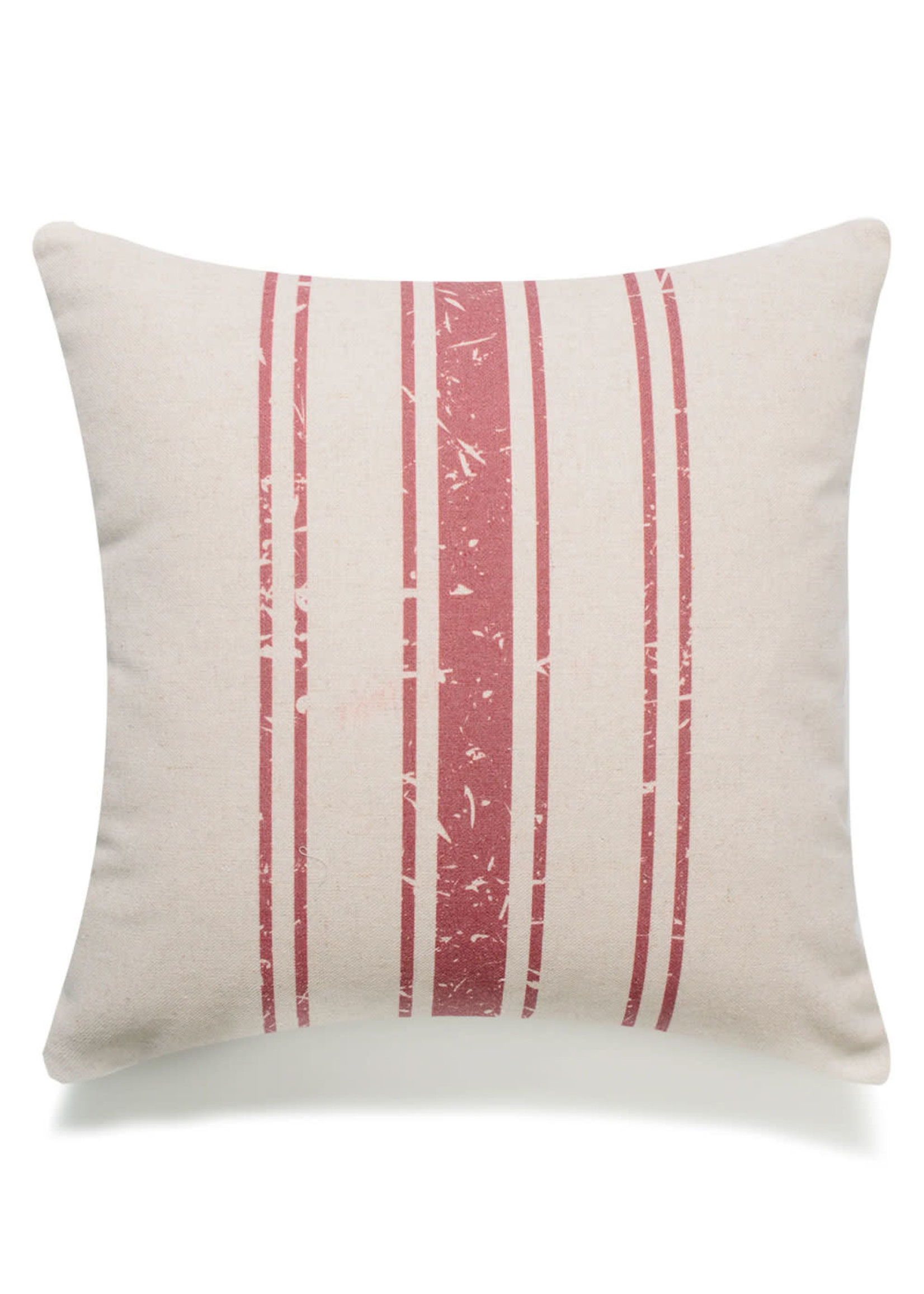 Farm House Old French Linen Stripe Pillow 18x18