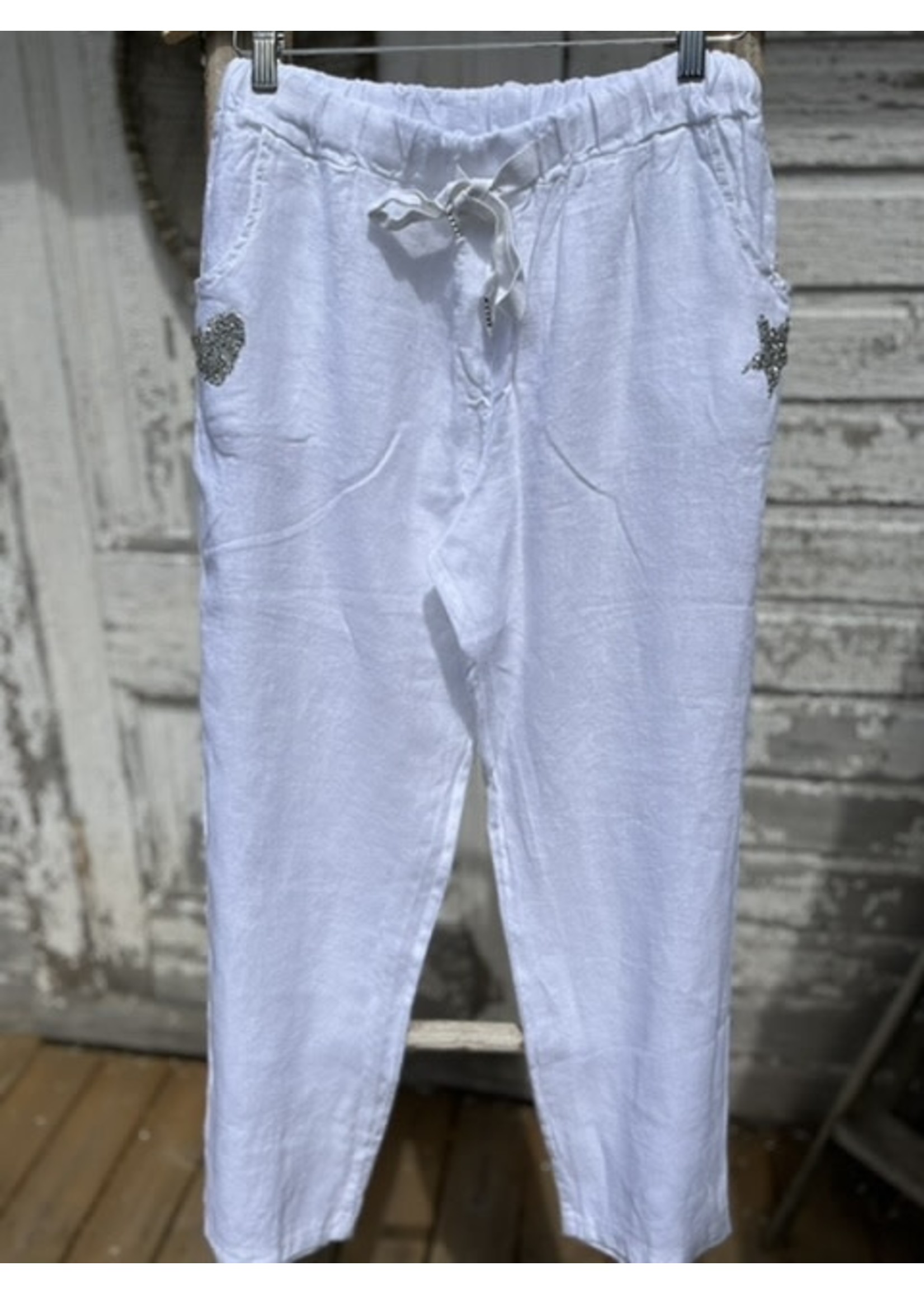 Pure Venice Pant White heart/star