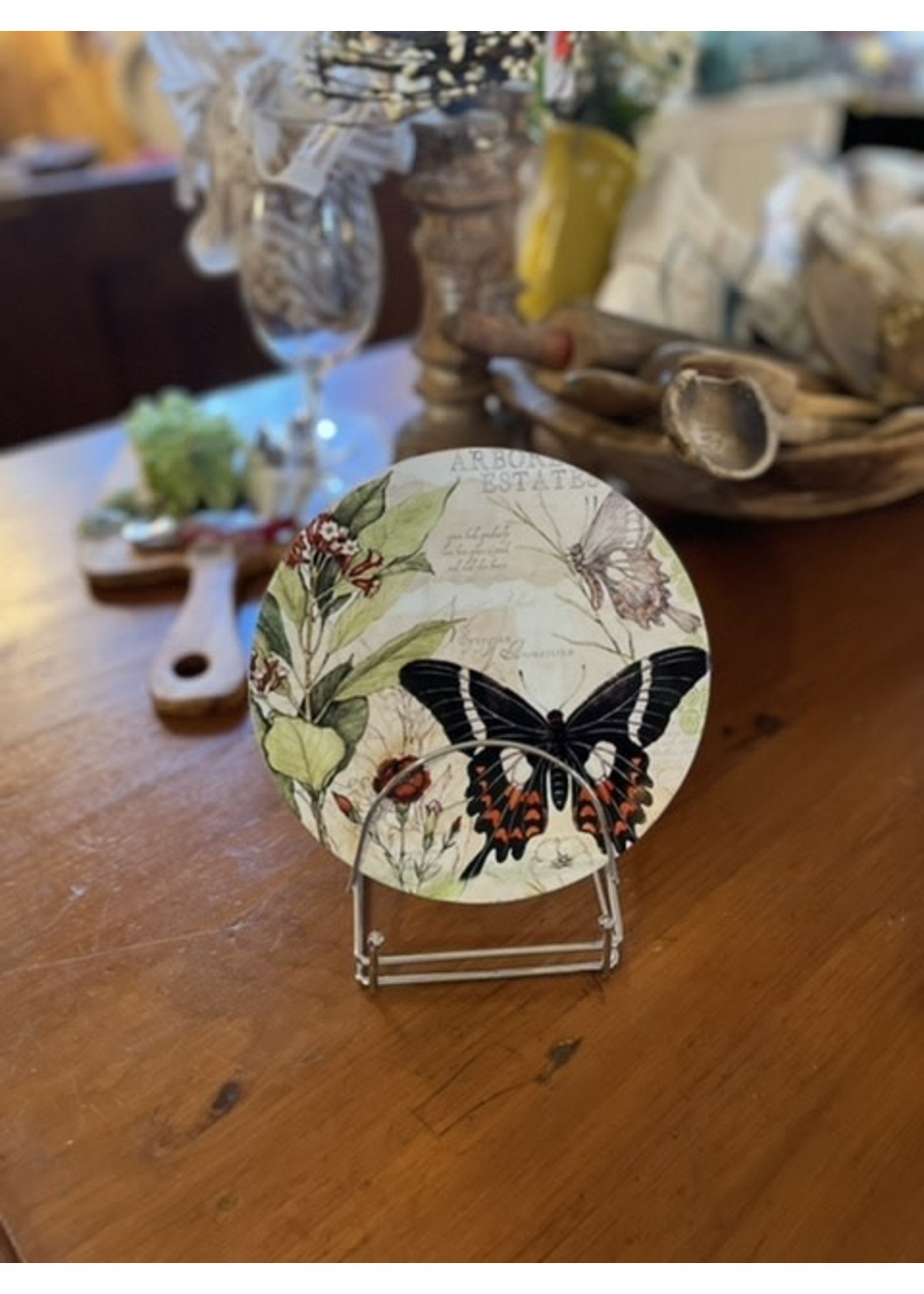 Butterfly Black and Red Trivet