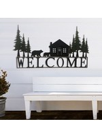 Cabin in the Woods Metal Welcome Wall Art - PICK UP ONLY