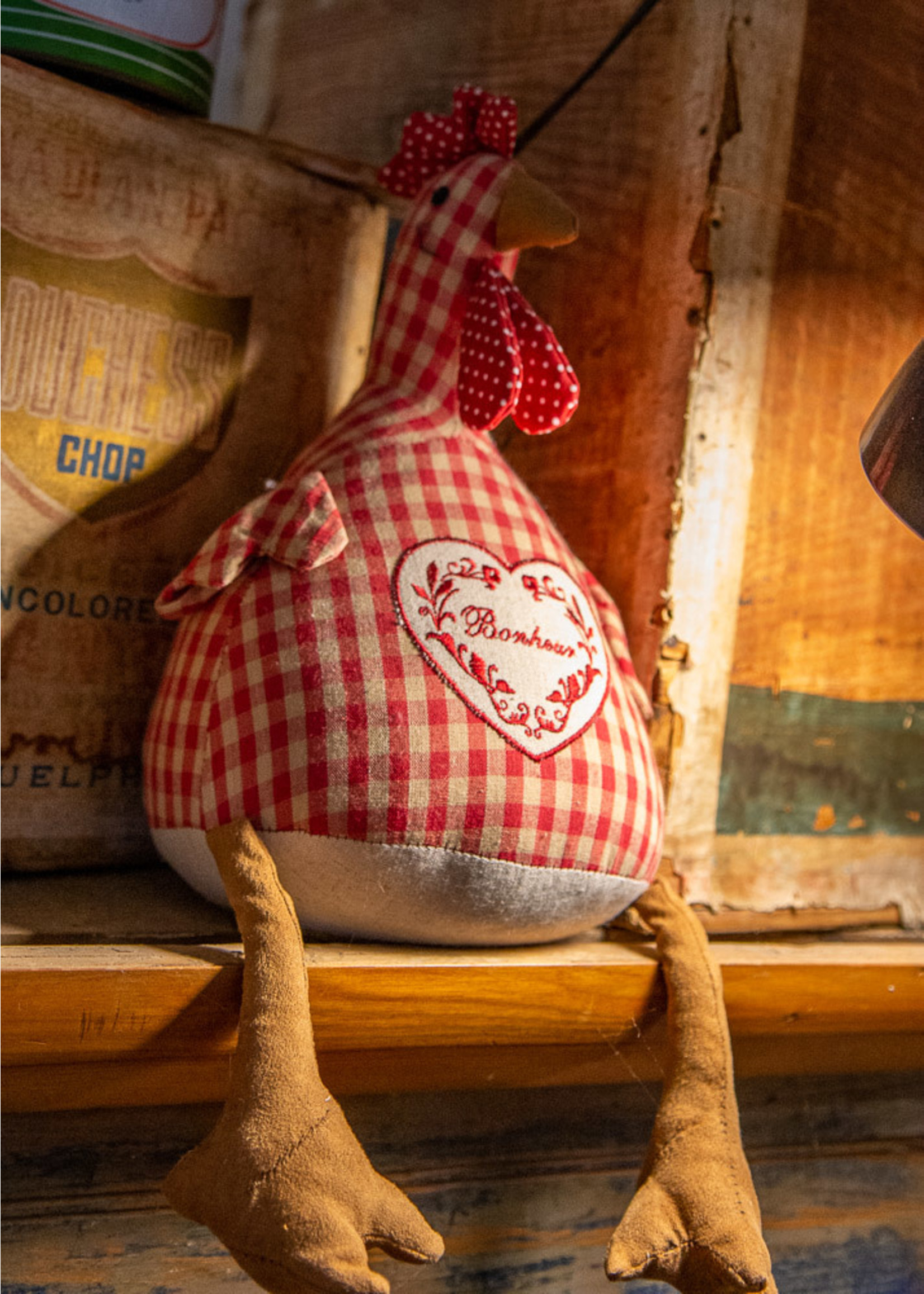 Chicken Door Stop Red Large