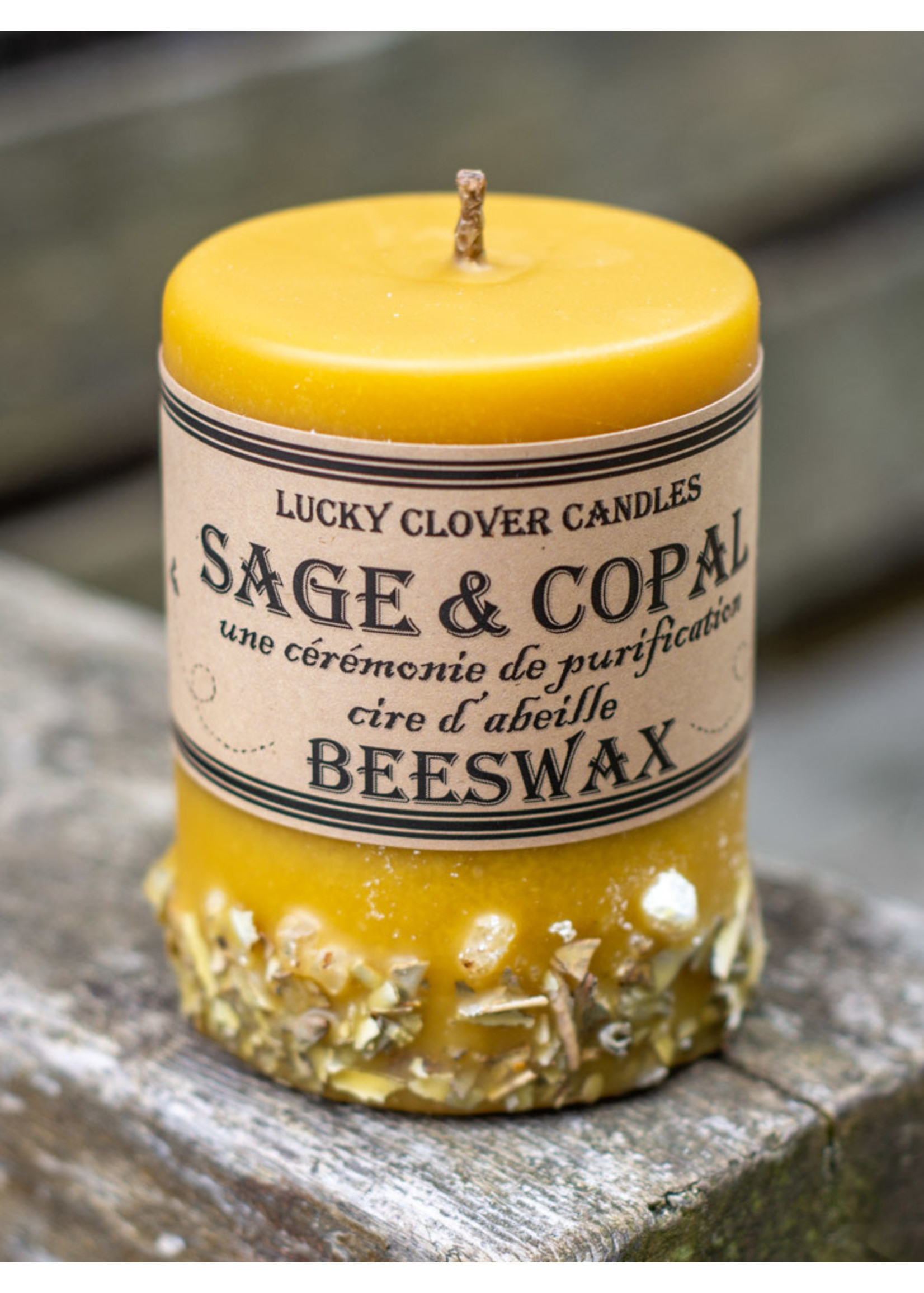 Beeswax Candle - Sage &. Copal