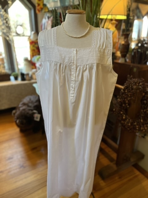 Nice n' Comfy Embroidered Cotton Nightgown (BL-G190) - Nostalgia